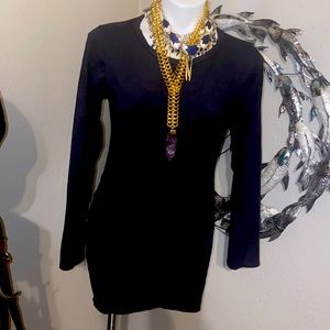 HUSTLER sueded soft mini or tunic. Flattering bust darts, slight flare w/ detail